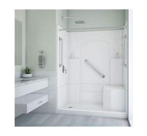 Wall Alcove, Shower Kit, Shower Kits, Drain, Shower, Wall, White