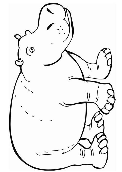 free Hippopotamus Hippo  coloring page Hippo Silhouette, Hippo Coloring Pages, Farm Animal Coloring Pages, Animal Coloring Books, Art Drawings For Kids, Hippopotamus, African Animals, Free Printable Coloring, Animal Crafts