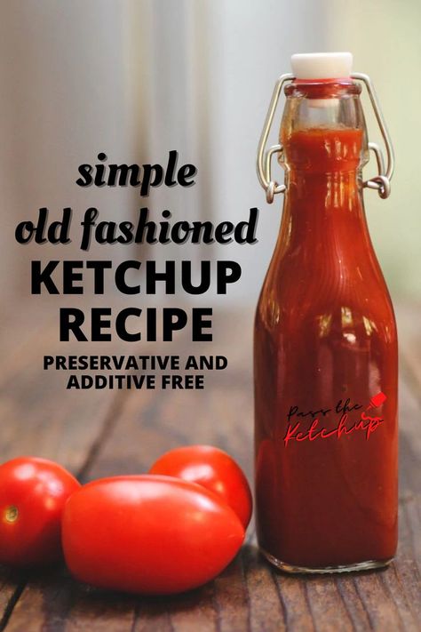 Here at Pass The Ketchup we found this delicious old fashioned ketchup recipe no preservatives and no additives. Give this to die for simple old fashioned ketchup recipe. Thanks to mountainfeed.com Don't forget to follow us at Pass The Ketchup for anything ketchup related! #ketchup Old Fashioned Ketchup Recipe, Heinz Ketchup Recipe, Tomato Ketchup Recipe, Homemade Ketchup Recipes, Ketchup Recipe, Home Canning Recipes, Homemade Ketchup, Heinz Ketchup, Homemade Sauce Recipes