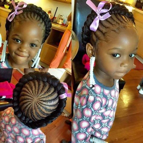 Baby Girl on Fleek - Black Hair Information Kids Cornrow Hairstyles, Braid Styles For Girls, Cabello Afro Natural, Halo Braid, Gorgeous Braids, Twisted Hair, Lil Girl Hairstyles, Kid Braid Styles