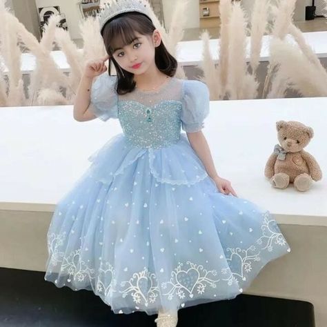 Elsa Dress For Kids, Princess Dress Short, Princess Elsa Dress, Frozen Elsa Dress, Frozen Dress, Princess Dress Kids, Elsa Dress, Princess Elsa