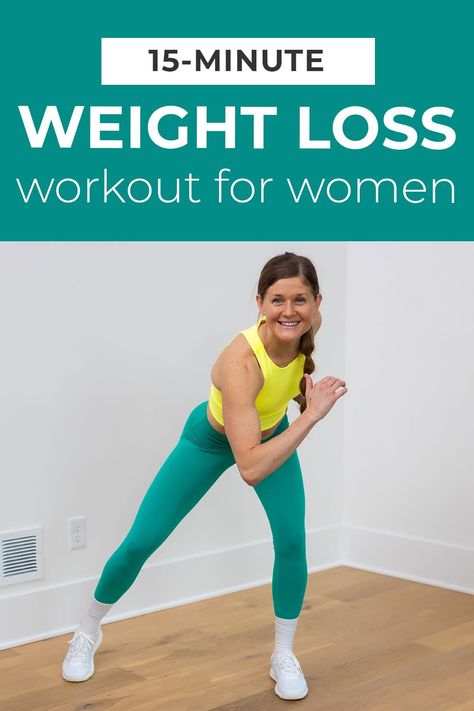 Get 1,500 steps and burn fat with the best beginner weight loss workout. This is a low impact but high intensity cardio workout at home using just your bodyweight. Follow along with the best standing cardio exercises for fat loss. High Intensity Cardio Workout, Exercises For Fat Loss, Standing Cardio, Pregnancy Workout Videos, Low Impact Cardio Workout, Full Body Weight Workout, Workout Videos Free, Short Workouts, High Intensity Cardio