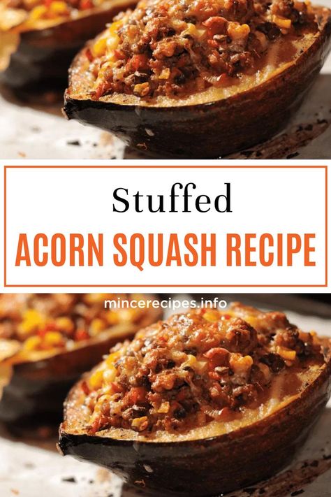 Acorn Squash And Ground Beef, Beef Acorn Squash Recipes, Acorn Squash Ground Beef, Ground Beef And Acorn Squash Recipes, Ground Beef Stuffed Squash, Ground Beef Stuffed Acorn Squash Recipes, Stuffed Winter Squash Recipes, Stuffed Acorn Squash Ground Beef, Stuffed Acorn Squash Recipes Beef