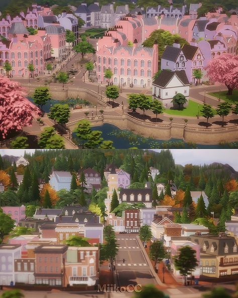 Pastel world ☆*:｡version 2 | Miiko on Patreon Sims Color Palette, Pastel Map, Writer Career, Opening Your Own Business, Create Your Own App, Big Happy Family, Island Living, Unique Book, Cottage Living