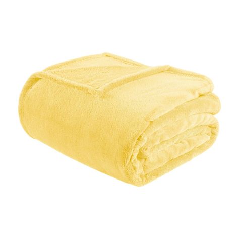 The Microlight Plush Solid Brushed Blanket is designed to add warmth and color to your bed. The irresistibly soft and lofty blanket is light enough to be used during even the warmest summer months and is perfect as a layering piece during the coldest of winters. The blanket is oversized for added comfort and warmth. Size: Twin. Color: Yellow. Oversized Blanket, Intelligent Design, Summer Months, Twin Xl, Plush Blanket, Layering, Queen, Yellow, Bed