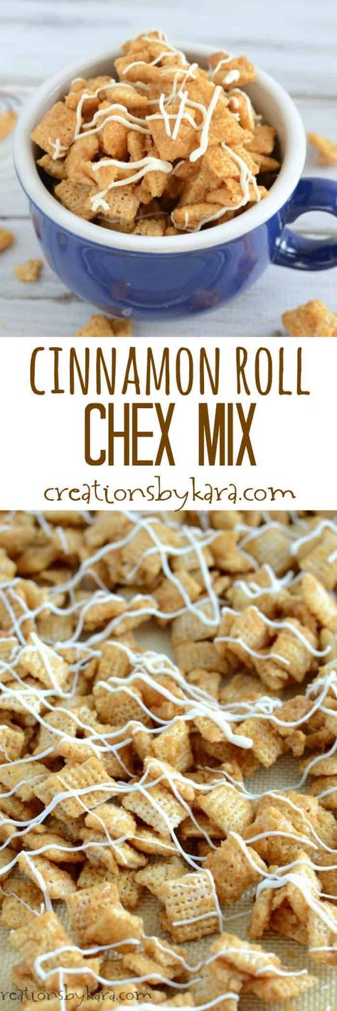 Cinnamon Chex Mix Recipes, Cinnamon Sugar Snacks, Cinnamon Chex Mix, Caramel Chex, Cinnamon Chex, Chex Recipes, Party Snacks Easy, Cinnamon Caramel, Puppy Chow Recipes