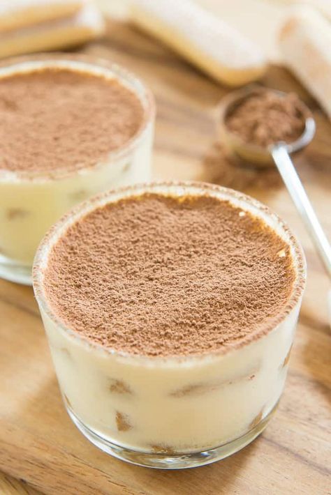 This classic Tiramisu is made authentically in the Italian way, with espresso soaked ladyfingers layered with a light and airy mascarpone cream, and dusted with cocoa powder to finish. This is a great make ahead dessert and perfect for entertaining! via @fifteenspatulas Ramikin Recipes Dessert, Ramekins Recipes, Ramekin Desserts, Recipe For Tiramisu, Ramekin Recipes, Ramekin Dessert, Espresso Recipe, Ramekin Recipe, Best Tiramisu