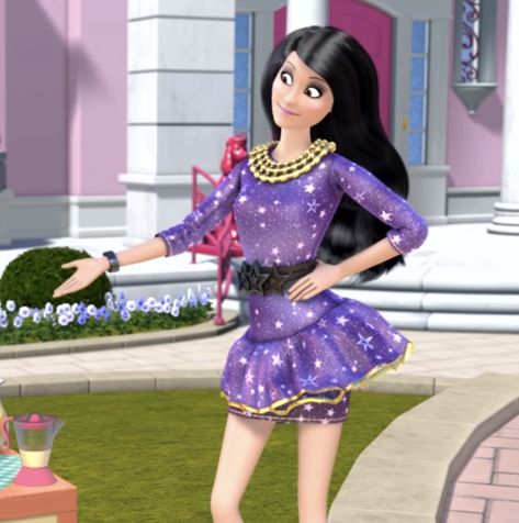 Barbie Life In The Dreamhouse Raquelle Outfits, Raquelle Barbie Purple, Rockelle Barbie, Barbie Life In The Dreamhouse Raquelle, Barbie Litdh, Raquelle Barbie, Meme Base, Barbie Fits, Barbie Life In The Dreamhouse