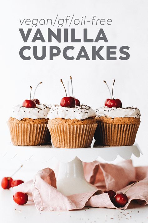 Cupcakes Eggless, Vegan Bakes, Vegan Vanilla Cupcakes, Gluten Free Cupcakes Vanilla, Oat Flour Recipes, Feasting On Fruit, Ms Diet, Healthy Cupcakes, Healthier Treats