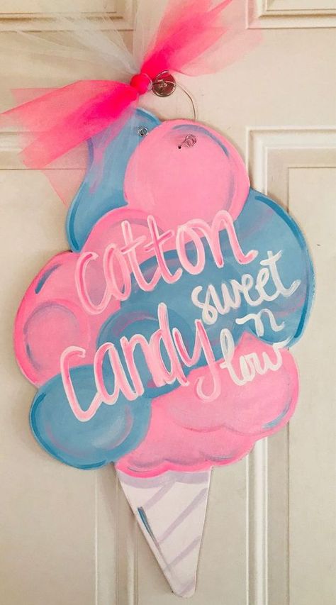 Toddler Birthday Themes, Cotton Candy Party, Candy Room, Carnival Crafts, Candy Theme Birthday Party, Painted Crafts, Candy Birthday, Candy Birthday Party, Candy Sweet