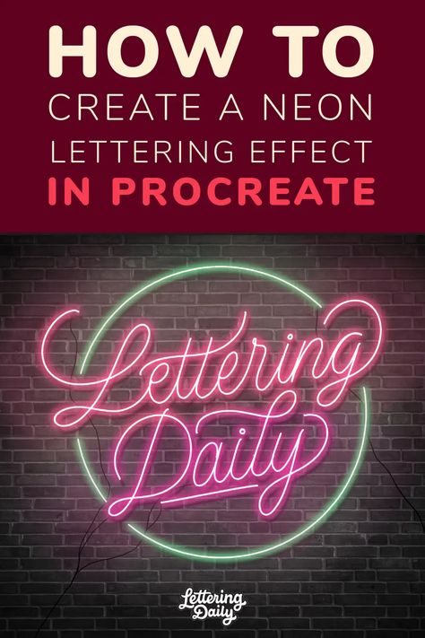 Procreate App Tutorial, Neon Lettering, Procreate Ipad Tutorials, Calligraphy Tutorial, Free Procreate, Ipad Tutorials, Procreate Ipad Art, Procreate Lettering, Procreate Tutorial