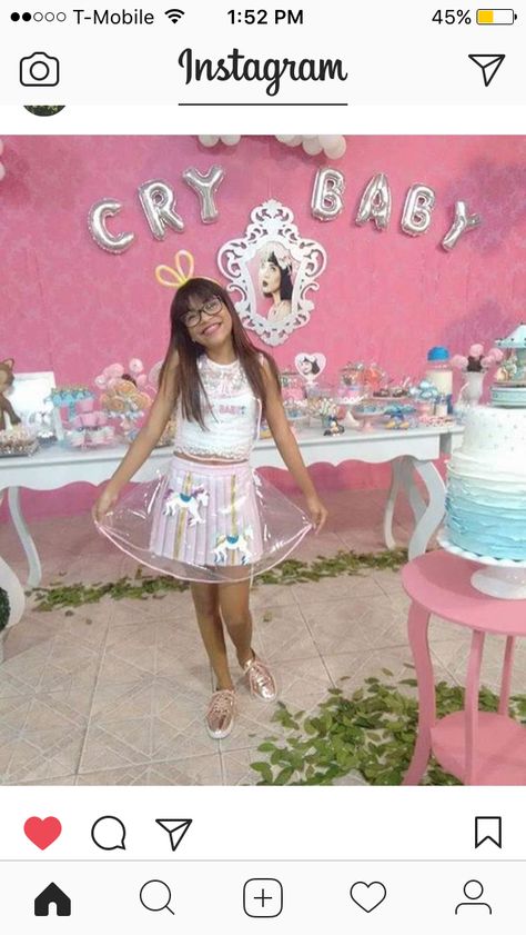 Melanie Martinez Birthday Party, Melanie Martinez Birthday, K-12 Melanie Martinez, Birthday Party Images, Fairy Garden Birthday Party, Pity Party, Birthday Inspo, Celebrity Style Red Carpet, 12th Birthday