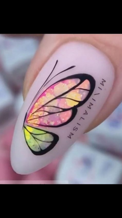 Hand painted Butterfly nails with Sequins tutorial in 2022 | Nail art designs diy, Butterfly nail art, Acrylic nail tips Painted Butterfly Nails, Nails With Sequins, Hand Painted Butterfly, Quick Nail Art, Butterfly Nail Designs, Nail Art Designs Images, New Nail Art Design, Painted Butterfly, Animal Nail Art