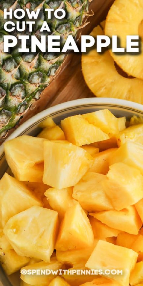 Cut A Pineapple, Pineapple Pictures, Pineapple Ham, Pineapple Corer, Cut Pineapple, Pineapple Chunks, Pineapple Drinks, Pineapple Recipes, Summer Smoothies