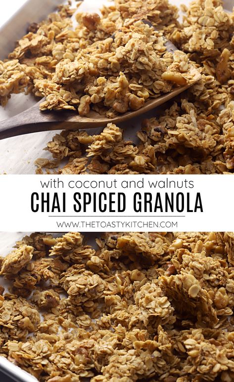 Winter Granola Recipe, Fall Granola Recipe, Instant Breakfast, Spiced Drinks, Granola Recipe Homemade, Winter Cooking, Filling Breakfast, Nut Recipes, Chai Spice