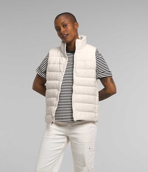 Women’s Aconcagua 3 Vest | The North Face Down Vest Outfit Womens, Women's Vests, White Puffer Vest, Vest Outfit, Womens Puffer Vest, Vest White, Down Vest, North Face Women, North Face Jacket