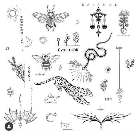 Mystical Tattoos, Leopard Tattoos, Sharpie Tattoos, Small Pretty Tattoos, Cute Tiny Tattoos, Cool Small Tattoos, Classy Tattoos, Discreet Tattoos, Dainty Tattoos