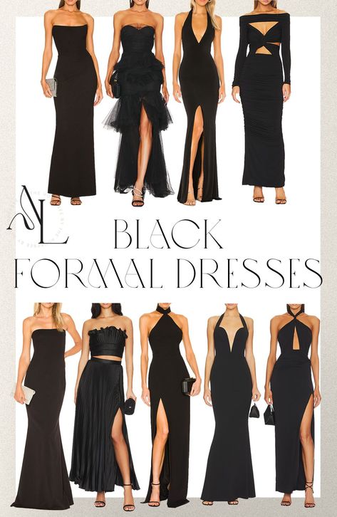 Black Tie Wedding Guest Dress Spring, Black Wedding Guest Outfits, Black Tie Wedding Attire, Wedding Guest Dress Inspiration, Formal Wedding Guest Attire, Black Tie Outfits, Black Tie Wedding Guest, Black Tie Wedding Guest Dress, Andee Layne