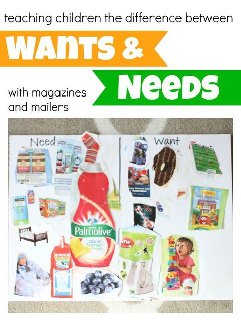 Teaching Children the Difference Between Wants and Needs doesn't have to be complicated...try out this simple method with materials in your mailbox. Preschool Social Studies, Needs Vs Wants, Needs And Wants, Wants And Needs, Pediatric Therapy, Social Studies Activities, Teaching Social Studies, Teaching Children, Financial Literacy