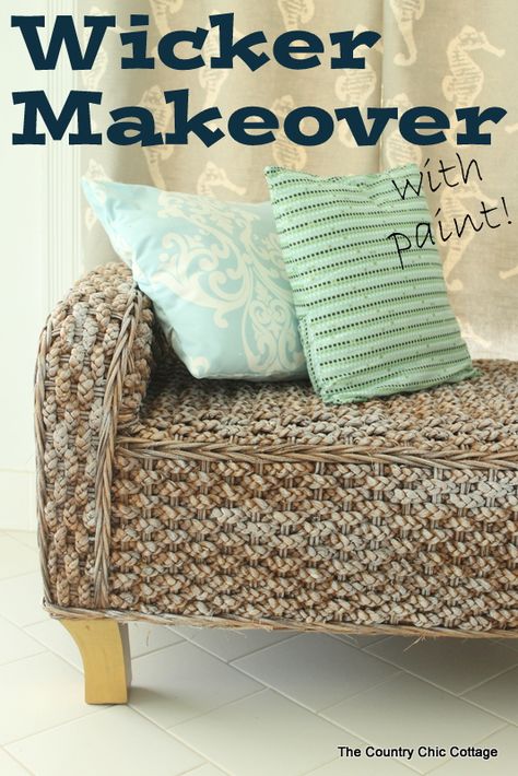 Painting Wicker, Wicker Makeover, Paint Wicker, Wicker Furniture Makeover, Painting Wicker Furniture, Cottage Diy, Chair Photography, Sunroom Furniture, Paint Tutorial