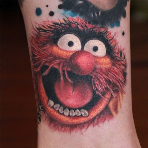 Animal Muppets Tattoo Animal From The Muppets, Drum Tattoo, Die Muppets, Animal Muppet, Tier Tattoo, Kunst Tattoos, C Tattoo, Weird Tattoos, The Muppets