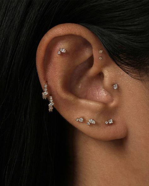 Tragus Aesthetic, Monthly Routine, Piercings Earrings, Minimalist Ear Piercings, Cool Ear Piercings, Pretty Ear Piercings, Cute Ear Piercings, Ear Style, Cute Piercings