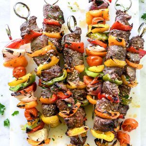 Steak And Peppers, Smoked Steak, Montreal Steak Seasoning, Vinegar And Oil, Steak Kabobs, Steak Seasoning, Kebabs, Skewers, Peppers