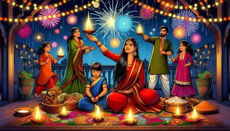 Diwali festival with families lighting lamps and setting off fireworks | Premium AI-generated image Diwali Festival Images, Diwali Images Festivals, Diwali Posters, Diwali Image, Diwali Banner, Diwali Fireworks, Diwali Poster, Camera Wallpaper, Diwali Festival Of Lights