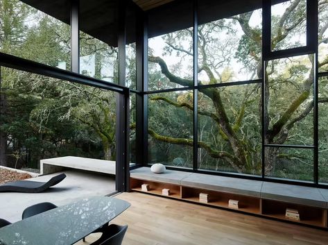 Treeside Residence by Faulkner Architects | HomeAdore Oakland Hills, Clad Home, Casa Country, Weathering Steel, Glass Walls, California Landscape, Metal Building Homes, Steel House, Corten Steel