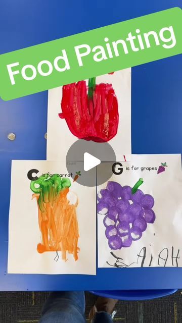 Preschool Vibes on Instagram: "This week for art, our students are diving into nutritious food paintings! 🎨🍇 Using round sponges and paint brushes, they're creating vibrant food artworks at the easel. It's a delightful project that they absolutely love—combining creativity with a splash of healthy eating inspiration!" Sponge Brush Painting, Preschool Vibes, Food Paintings, Healthy Eating Inspiration, Vibrant Food, Food Artwork, Food Painting, Nutritious Food, Brush Painting