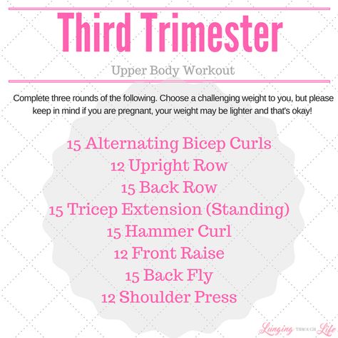 Third Trimester Upper Body Workout Third Trimester Workout Plan, Pregnancy Workout 3rd Trimester, Upper Workout, Tri Workout, Third Trimester Workout, 3rd Trimester Pregnancy, Diet While Pregnant, Pregnancy Workout Videos, Pregnancy Workout Plan