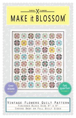 Brewer Sewing - Vintage Flowers Quilt Flowers Quilt Pattern, Flower Quilt Patterns, Flowers Quilt, Vintage Quilts Patterns, Quilt Pattern Download, Quilts Patterns, Quilt Magazine, Flower Quilt, Fabric Yardage