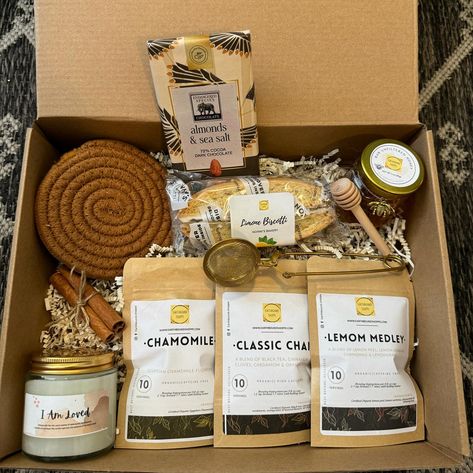 More tea options for our gift boxes 🤗🫖 Shop link in bio #teatime #teagiftbox #chamomile #chailover Tea Gift Box Packaging, Tea Gift Box Ideas, Tea Box Gift, Endangered Species Chocolate, Tea Box Design, Client Gift Box, Prize Gifts, Tea Gift Box, Tea Packaging