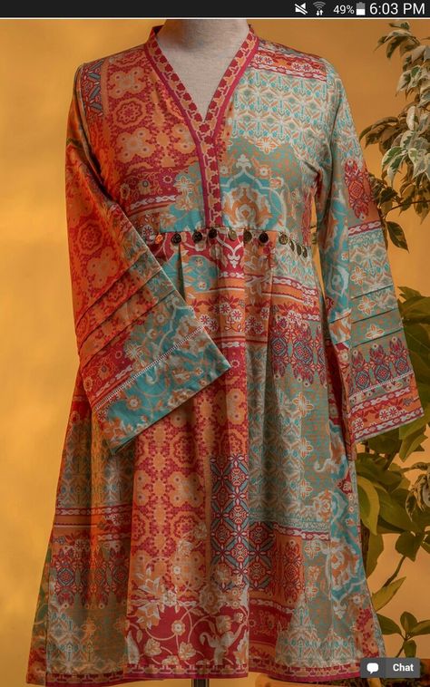 Pick Stitch, Pakistani Fashion Casual, Stylish Short Dresses, Long Kurti Designs, Pakistani Dresses Casual, Pakistani Fashion Party Wear, Girls Frock Design, Hippy Chic, Beautiful Pakistani Dresses