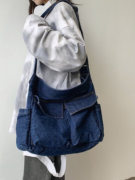 Women's & Men's Clothing, Shop Online Fashion Crossbody Laptop Bag, Handbag Sewing Patterns, Bag Jeans, Bag Sewing Pattern, Daily Accessories, Beige Jeans, Denim Crossbody, Denim Purse, Denim Bags