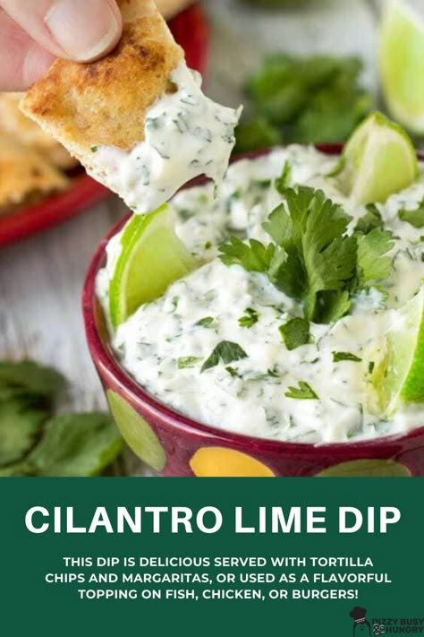 Lime Dip, Cilantro Lime, Appetizer Dips, Aioli, Marinara, Appetizers Easy, Clean Eating Snacks, Quick Recipes, Appetizer Snacks