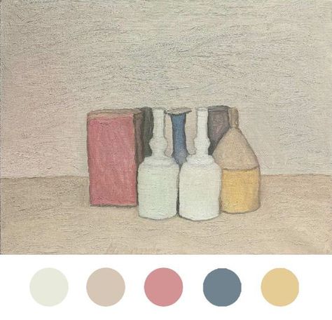 Morandi Color Palette, Giorgio Morandi, Iphone T, Morandi Color, Color Palette Ideas, Graffiti Tattoo, Palette Ideas, Paint Color Palettes, Classic Paintings