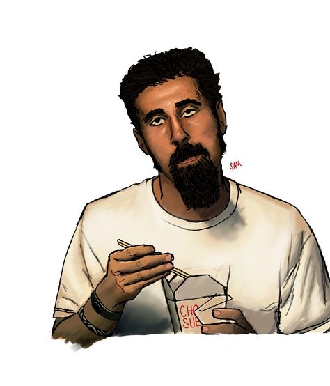 @ sasaturnx__ on ig Serj Tankian Drawing, Serj Tankian, Chop Suey, Drawing Ideas, Metal Art, Drawings, Art