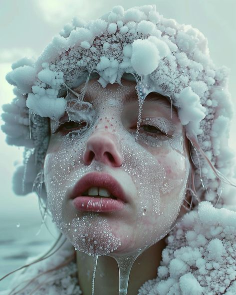 Frozen for @blursed_montage #landofblursed #midjourney #midjourneyart #midjourneyai #midjourneycommunity #midjourneyportaits #midjourneyv6 #midjourneyblend #midjourneysref #midjourneygallery #midjourneyfashion #aifashioneditorial #visualstorytelling Spfx Makeup, Snow Princess, Angel Aesthetic, Dark Winter, Ice Princess, Creative Makeup, Fashion Photo, Photography Inspiration, Fashion Art