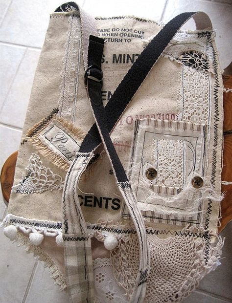 Ivory Handbag, Upcycled Bags, Shabby Chic Bags, Mint Bag, Recycled Bags, Chic Crochet, Lace Bag, Lace Diy, The Graphics Fairy