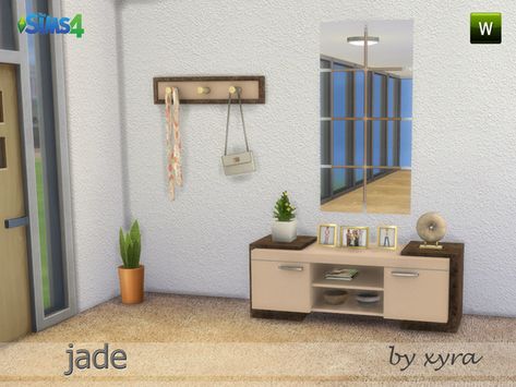 xyra33's xyra Jade set Corridor Furniture, Cactus Ceramic, Hall Cabinet, World Map Wall Decor, Wardrobe Sets, Clothes Stand, Map Wall Decor, Rustic Storage, Table Mirror