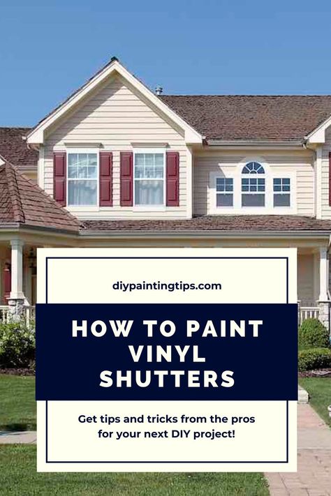 Painting Vinyl Shutters, Outside Shutters, Decorative Shutters, Raised Panel Shutters, Paint Vinyl, Painting Shutters, Vinyl Shutters, Diy Shutters, How To Install Gutters