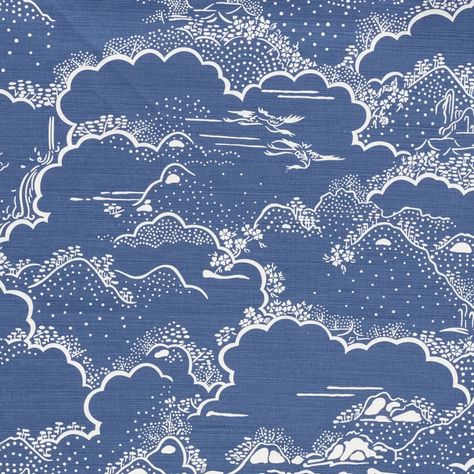 Schumacher Kumo Village Performance Fabric | Wayfair Archipelago, Performance Fabric, Birds, Stars, Fabric, Blue, Design