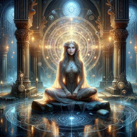 In the ancient world, the priestess held a revered and powerful position within society. These women were believed to be intermediaries between the go... -  #Ancient #Priestess Ancient Priestess, Fantasy Temple, Egyptian Goddess Art, Temple Art, Religious Ceremony, Ancient World, Egyptian Goddess, Feminine Power, Goddess Art