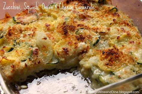 Zucchini, Squash, Onion and Cheese Casserole - A Low Carb Side Dish | by Carolyn McCaffrey Stalnaker Low Carb Side Dish, Onion Casserole, Low Carb Side, Cheese Casserole Recipes, Pasta Vegetariana, Chicken Recipies, Zucchini Squash, Low Carb Sides, Low Carb Side Dishes