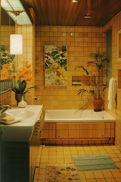 Mid Century Bathroom Ideas, Vintage Bathroom Ideas, Green Tile Bathroom, Blue Bathroom Tile, Retro Tiles, Mid Century Bathroom, Reclaimed Wood Shelves, Bathroom Tile Ideas, Vintage Light Fixtures