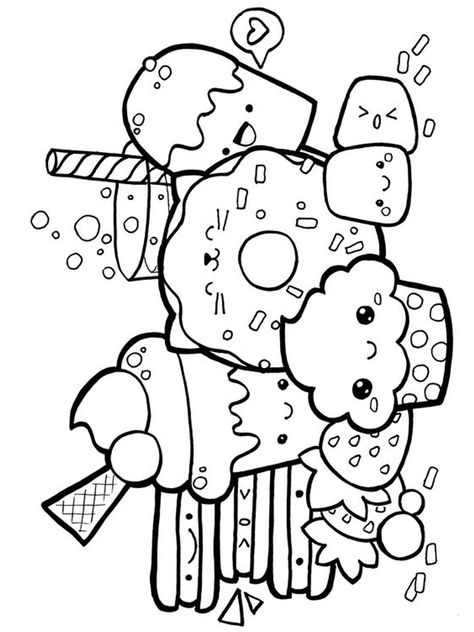 Fargelegging For Barn, Baby Alive Food, A Coloring Page, Arte Doodle, Food Coloring Pages, Doodle Art Drawing, صفحات التلوين, White Drawing, Doodle Coloring