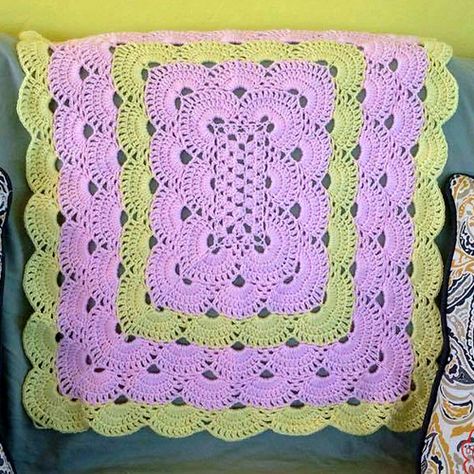 Rectangle Virus Blanket - Tutorial Crochet Blanket Diy, Crochet Knit Blanket, Simply Crochet, Baby Afghan Crochet, Crochet Poncho Patterns, Manta Crochet, Crochet Patterns Free Blanket, Afghan Pattern, Knit Blanket