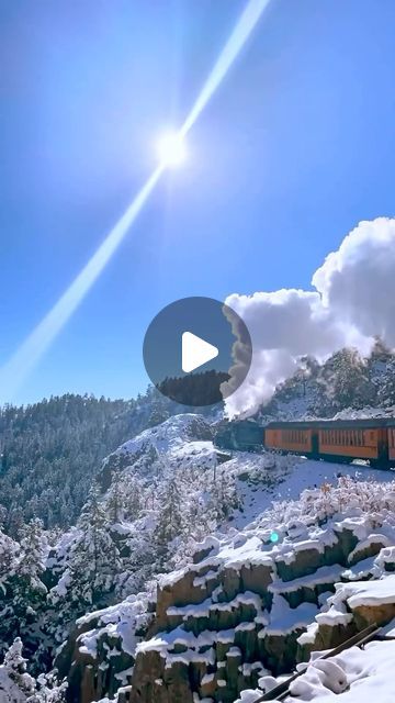 Colorado, Denver 🌲 Travel | Hotels | Outdoors | Tips on Instagram: "Embark on an unforgettable journey aboard the Cascade Canyon Winter Train with @bianca_velardi !🚂❄️ 💡Traverse through the Rocky Mountains and alongside the picturesque Animas River on this scenic 5.25-hour ride. Secure a seat at the back for unparalleled views of the train snaking through breathtaking landscapes, accompanied by the sight of steam amidst nature’s splendor. Share this reel to spread the word and inspire fellow travelers to hop on board for this remarkable experience!🌟 🎥@bianca_velardi 📍Durango, Colorado" Durango Colorado Winter, Winter Train, Denver Travel, Travel Colorado, Fellow Travelers, Colorado Denver, Colorado Winter, Durango Colorado, Train Ride