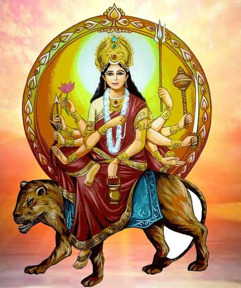 Chandraghanta Devi, Durga Chalisa, Religious Photography, Cute Halloween Makeup, Goddess Durga, Navratri Special, Wallpaper Abstract, Canvas Painting Designs, Religious Books